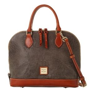 Dooney & Bourke Embossed Lizard Zip Satchel